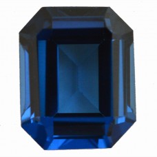 Octagon Simulated Blue Zircon